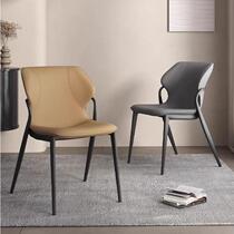 Home living room desk reception mahjong chair dining table and chairs modern simple Italian style minimalist light luxury high-end back stool