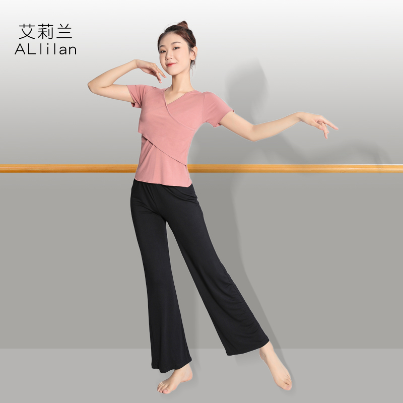 New dance clothing summer female body training suit short-sleeved top dance pants Latin ballet classical dance suit