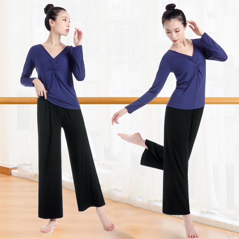Dance Dress Rehearsical women Classical China Dance Modern Dancing Clothes Short Sleeve Body Training Teacher Special Suit
