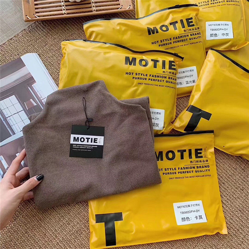 阳离子发热打底衫女速暖双面磨毛自发热德绒半高领冬季保暖衣内搭