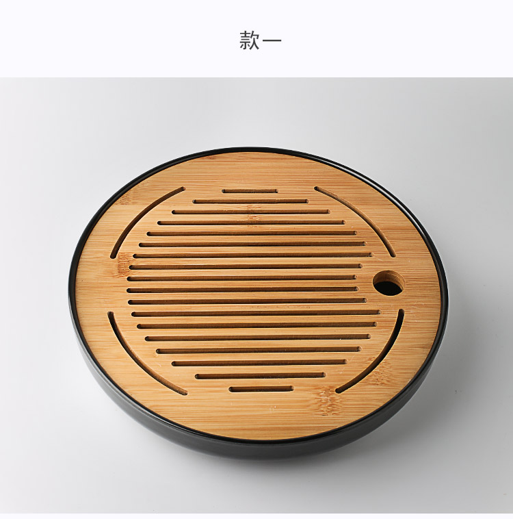 Contracted small tea tray with simple tea table one round, square, melamine bamboo tea set dry storage type mercifully