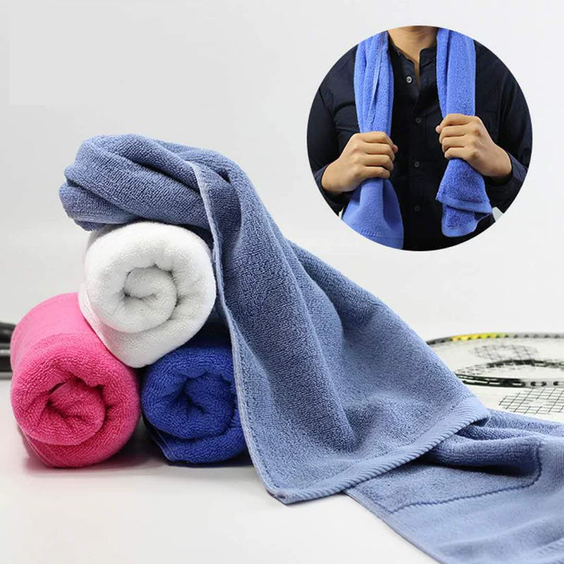 Khăn tắm thể thao bông tắm phòng tập thể dục bông tắm dài dải dài kéo dài yoga chạy LOGO chữ thêu tùy chỉnh - Khăn tắm / áo choàng tắm
