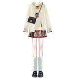 Толстовка, платье, весенний красный комплект, китайский стиль, городской стиль