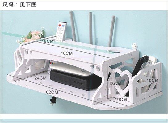 Onboard case Shelf Alloy Digital TV Depository Racks Routers routers Internet wall-mounted shelves Shelf Wall-mounted