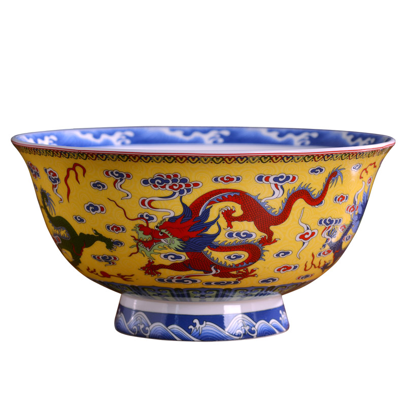 Big rainbow such use Chinese ipads porcelain of jingdezhen ceramics Big customized archaize hotel tableware longevity bowl of such soup bowl such shop