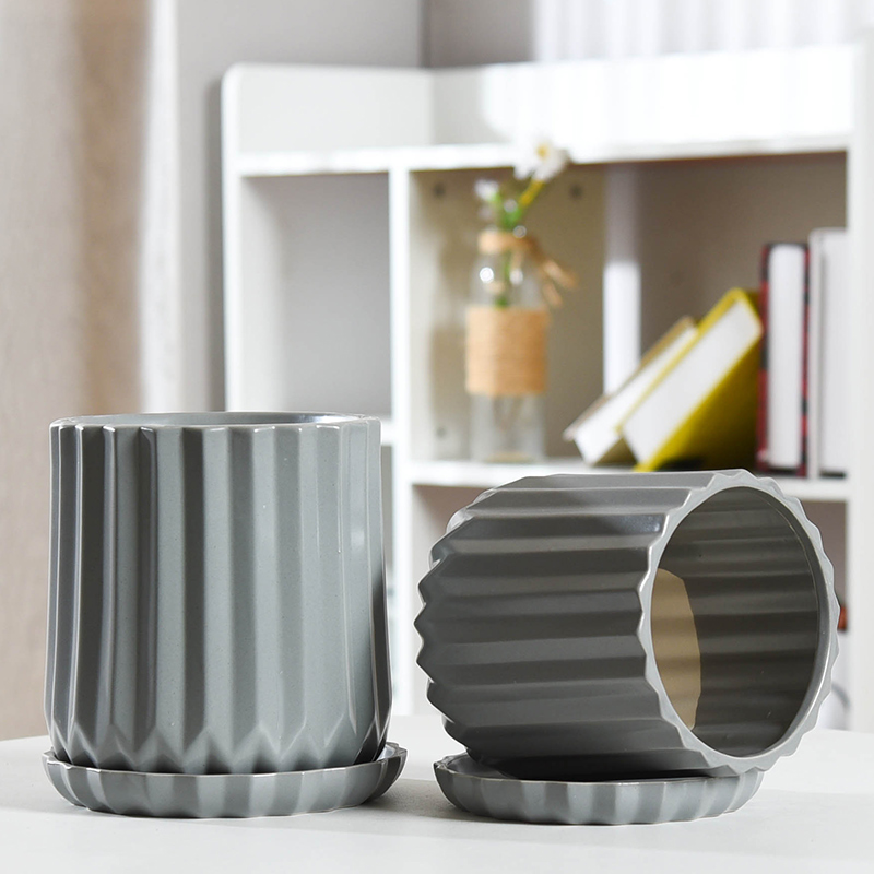 Flowerpot ceramic contracted white Nordic style take tray other orchids green plant most creative move, the flower pot