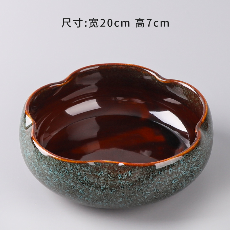 Ceramic flower pot hole clearance without hydroponic container copper bowl lotus basin'm grass refers to flower pot lotus basin of Chinese style flower implement