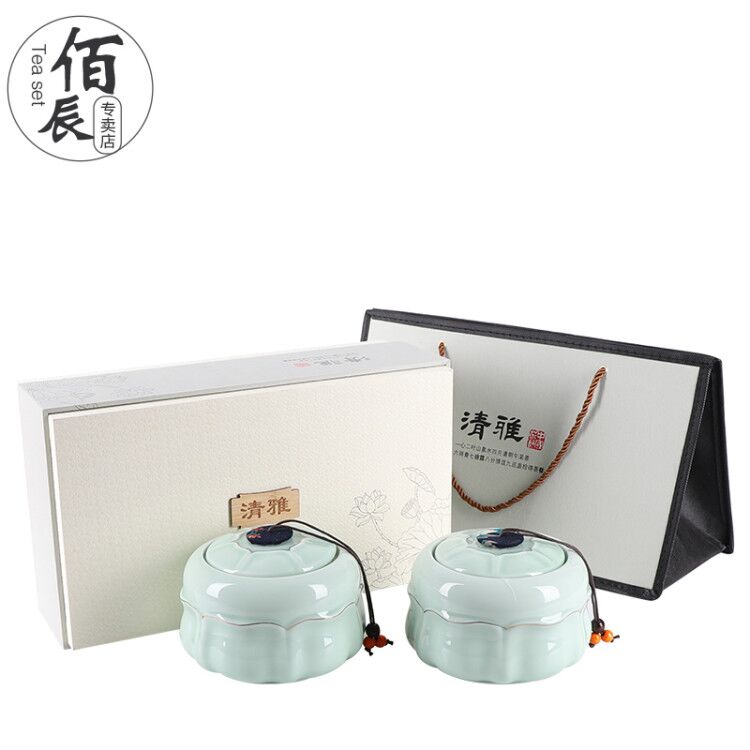 Tea packaging gift box ceramic Tea pot general green Tea, black Tea pu - erh Tea POTS sealed as cans empty box customization