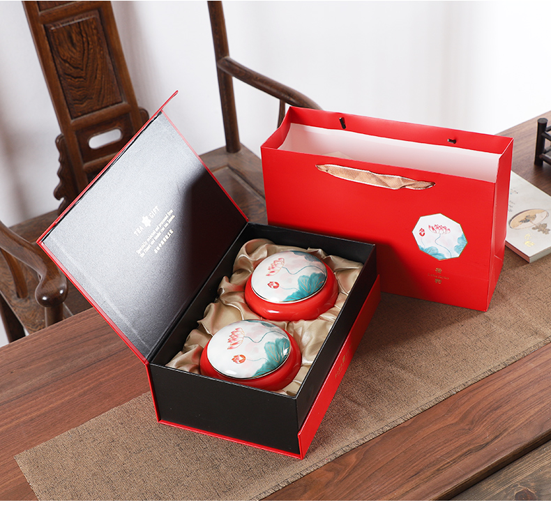 Tea packaging high - end gift box empty box ceramic Tea pot Tea, green Tea Tea to wake seal tank half jins installed