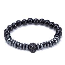 Micropaved zircon bracelet skull copper jewelry foreign trade hot-selling style AliExpress wish supply