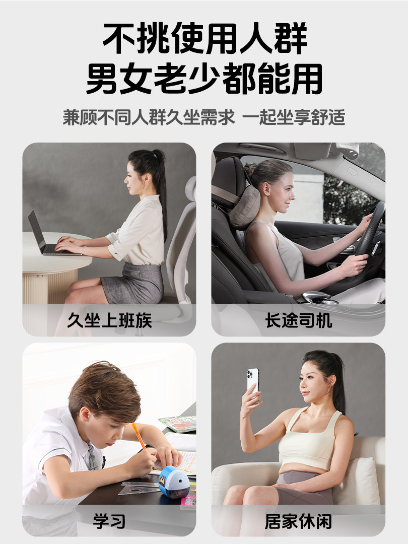 German Benbo Ergonomic Lumbar Support Cushion for Sitting, Large Office Chair Cushion for Prolonged Sitting, Ergonomic Chair