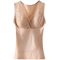 Autumn body shaping belly tightening waist corset big breast slimming slimming upper body bra-free large size thermal vest