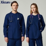 系存 Летний лонгслив с молнией, униформа врача для работы, короткий рукав, для салонов красоты