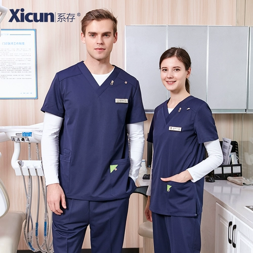 系存 Униформа врача, медицинская ветеринарная клиника, униформа медсестры, короткий рукав