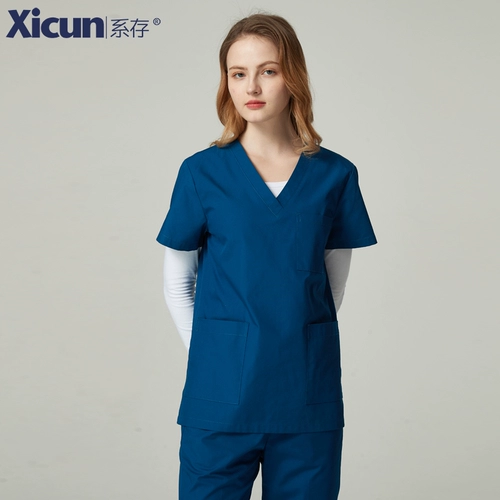 系存 Летняя тонкая униформа врача, лонгслив, комбинезон, короткий рукав