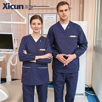 Тибетский синий плюс белый граница (леди с длинным рукавом) Полиэфирный хлопок