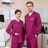 系存 Униформа врача для работы, униформа медсестры, перчатки, комплект, короткий рукав