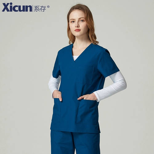 系存 Летняя тонкая униформа врача, лонгслив, комбинезон, короткий рукав