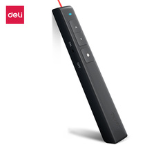 Deli 2802 Page Turning Pen Red Light 360 Degree Projection Laser Pointer USB Receiver 30m Control Distance (Pack)