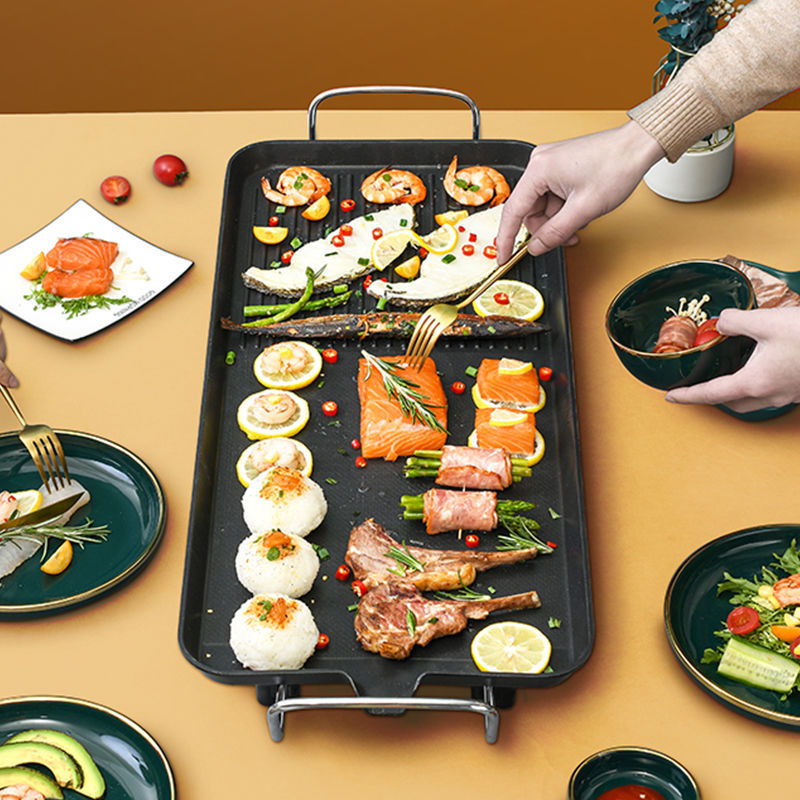 Roast smokeless frying pan Easy home Home suction Oil paper Students Easy to clean Dormitory Electric Pot plug-in