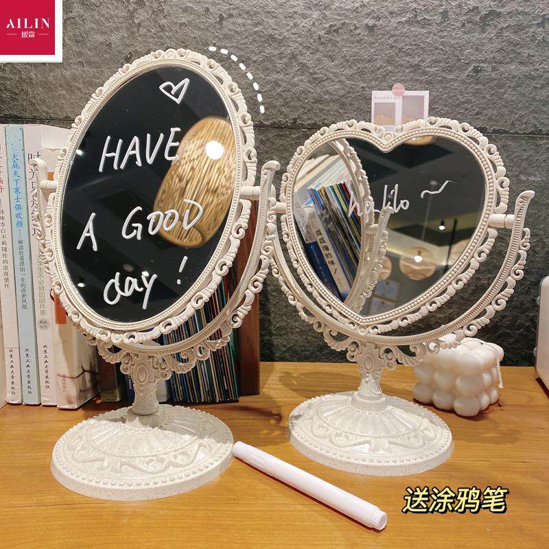 Cosmetic mirror in windy European retro home bedroom desktop desktop dresser mirror double-sided princess
