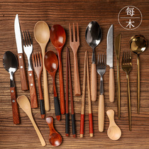 Gourmet Photo Props Swing Pieces Retro Wind Chopsticks Chopsticks and chopsticks Dining Fork Knife Photographic Pendulum shoots Background Ornament Cutlery