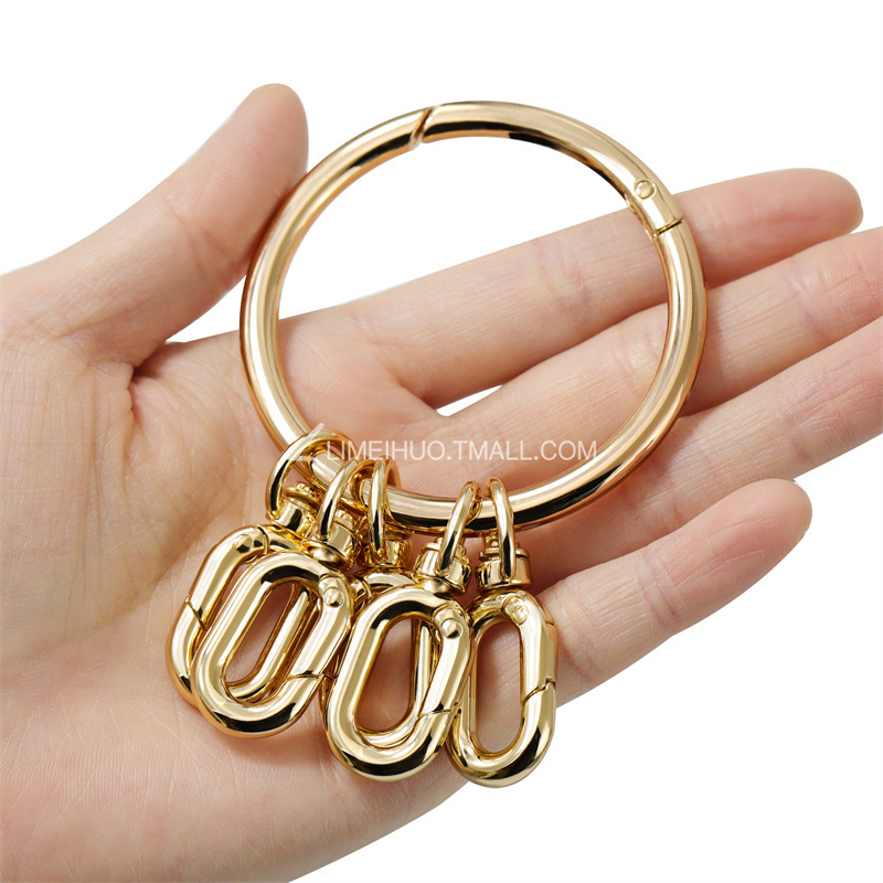DIY Detachable Key Ring with Large Ring Buckle for Managing House Keys, Creative and Practical Multi-Ring Key Chain