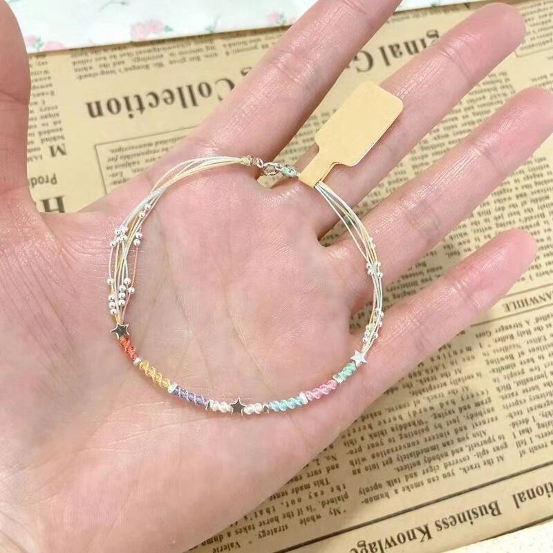 Dragon Boat Festival Colorful Star Bracelet Woven Finished Product, Exquisite Friendship Bracelet for Male and Female Friends, Couple, or Student Gift Dragon Boat Festival Colorful Star Bracelet Woven Finished Product, Exquisite Friendship Bracelet for Male and Female Friends, Couple, or Student Gift