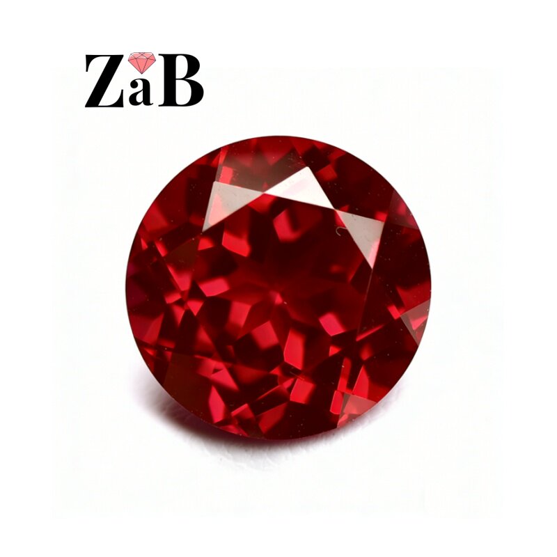Precision cut ruby RUBY round loose stone pigeon blood ruby bare stone mineral powder fusion colored gemstone ring ring surface loose stone