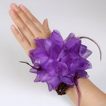 Hand-in-hand floral hand floral hand kindergarten Jasmine flower Children dance wrist flower show entrance props bracelet large number