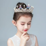 Тиара, наряд маленькой принцессы, ободок из жемчуга, шпильки для волос, золотая корона, в корейском стиле, для подиума