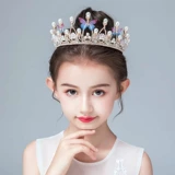 Тиара, наряд маленькой принцессы, ободок из жемчуга, шпильки для волос, золотая корона, в корейском стиле, для подиума