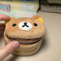 Cute Cartoon Rilakkuma Mini Jewelry Bag Portable Travel Accessories Storage Small Bag Creative Coin Purse