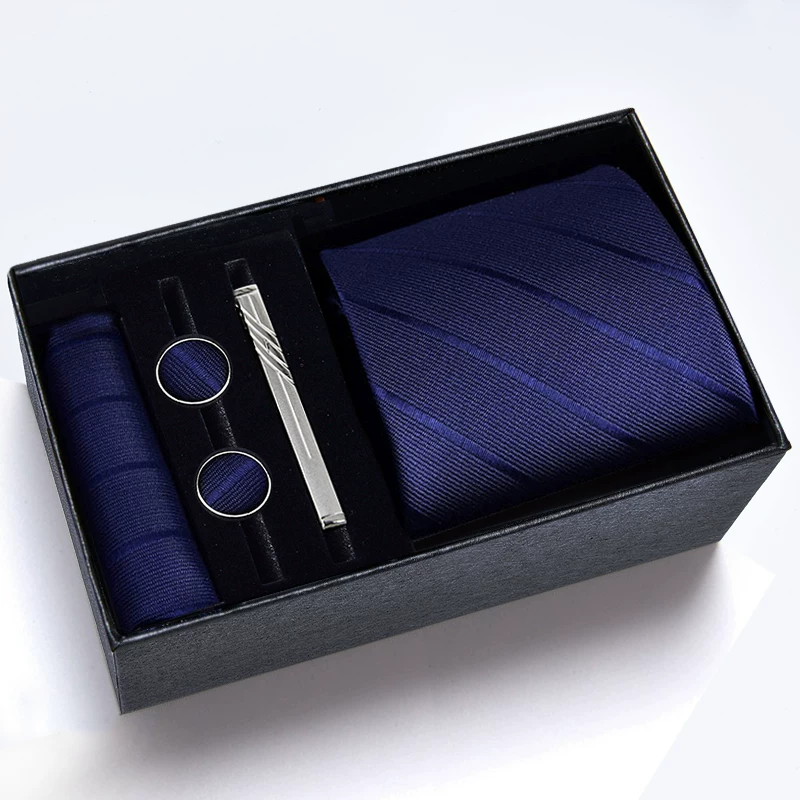 Gift box, classic suit jacket, black red tie