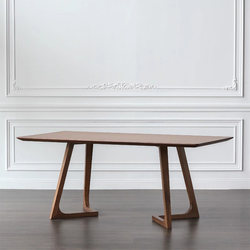 Nordic Solid Wood Dining Table, Coffee Tea Table, Home Leisure, Modern Simple Light Luxury Long Table, Conference Negotiation Office Desk