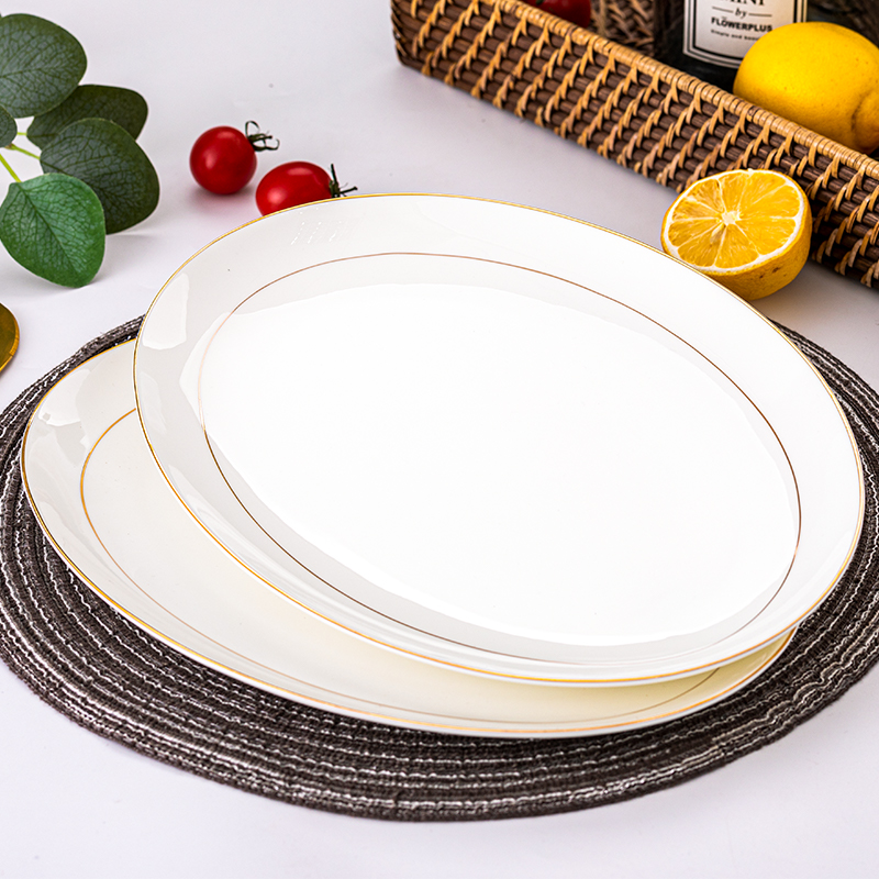 Fish dishes for Bone China Fish Pan-Fish Dishes Home Creative Eu Style Phnom Penh Microwave ceramic Large Number of Rectangular Fish Dishes