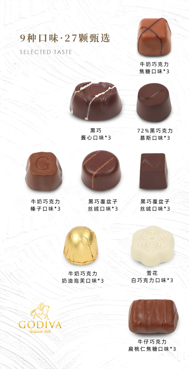 小神价 美国进口 全球顶级巧克力 歌帝梵 夹心巧克力 27粒/303g礼盒装 图4