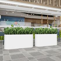 Outdoor wrought iron rectangular flower pot Commercial square sales combination flower box Restaurant partition flower slot outside the flower bed