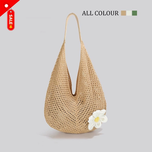 Вместительная и большая сумка на одно плечо, летняя пляжная плетеная сумка через плечо для отдыха