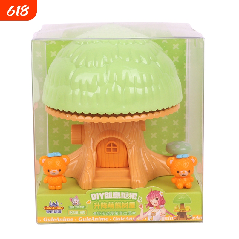 Jule Animation DIY Creative Candy Elevator Cute Bear Treehouse Children's Leisure Role-Playing Toy Candy Snacks
