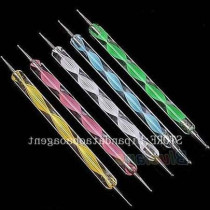 5x 2 way Dotting Marbleizing Painting Pen Tool Nail Art Dot