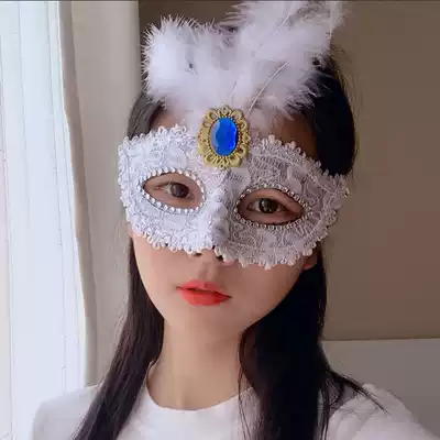 Mask half face female ancient style male cool masquerade ball fairy cute mystery star eye mask lace taste