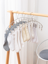 Stainless steel windproof and anti-falling arc drying rack Home dormitory students multi-function use non-falling windproof clothes clip