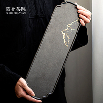 Four-house tea home dry bubble small tea table ceramic simple tea tray one person with kung fu tea set pot holder