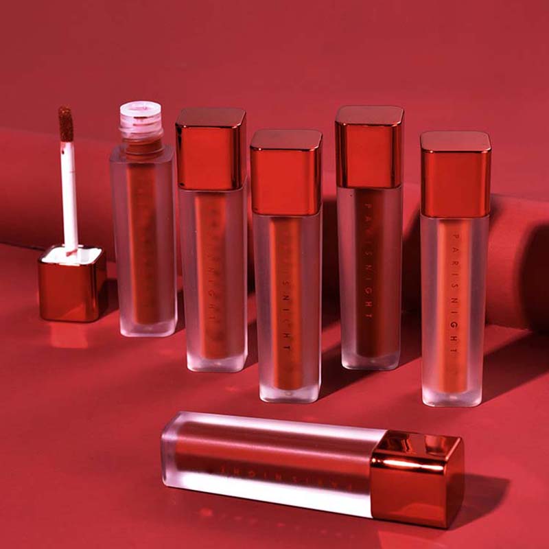 Lipstick lip glaze waterproof non-stick cup carrot bean paste rotten tomato matte velvet ox blood matte milk tea color Korea