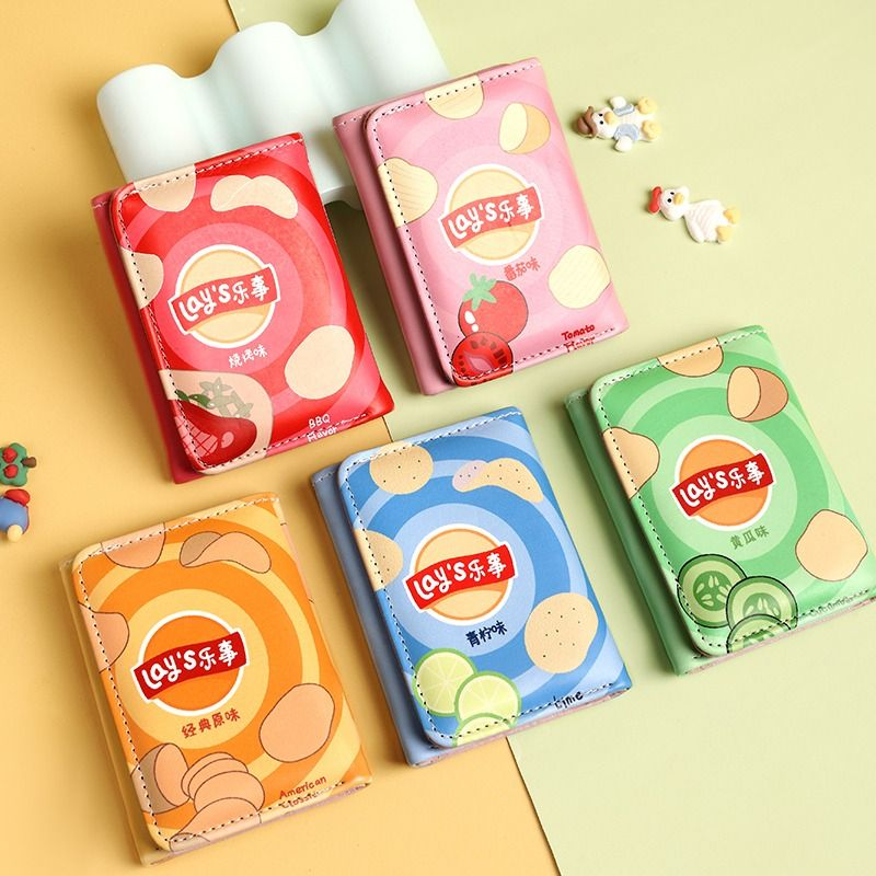2024年新作Lay&#39;sポテトチップスウォレット大容量マルチカードカードホルダーポータブル小型おもしろかわいいウォレット30%オフ
