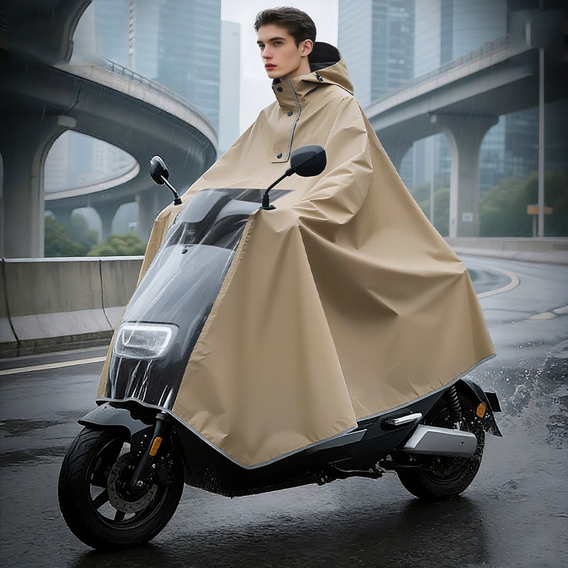 Electric Scooter Raincoat Poncho Oxford Cloth Single-Person New Model Motorcycle Bicycle Long Full-Body Rain Protection Against Heavy Rain