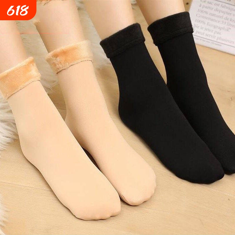 [Buy 10 Get 10 Free] Winter Fleece-Lined Thickened Snow Socks, Anti-Freeze and Warm Socks for Men and Women, Long Tube Floor Socks, Cold-Resistant