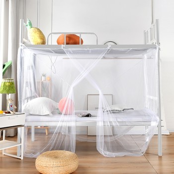 College students bunk on mosquito nets college students