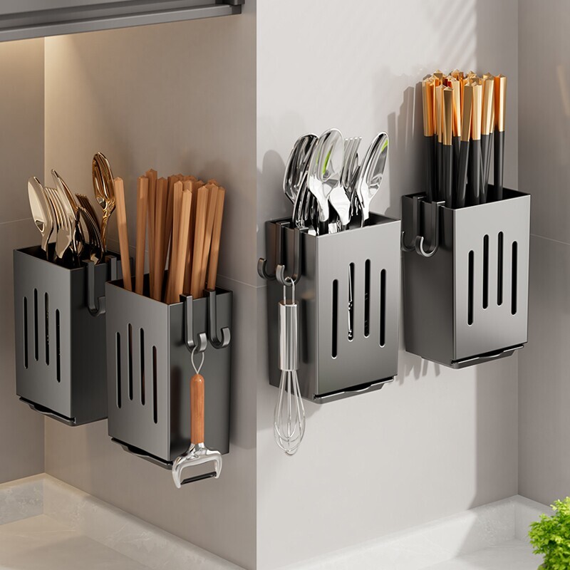 Chopstick storage box chopstick tube kitchen chopstick cage wall-mounted chopstick cage household knife chopstick basket storage rack